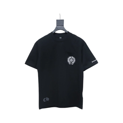 Chrome Hearts Horseshoe Logo Pocket T-Shirt Black 02