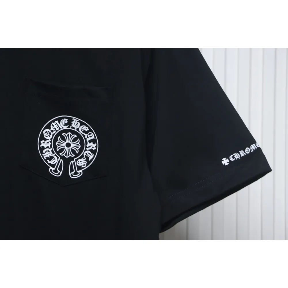 Chrome Hearts Horseshoe Logo Pocket T-Shirt Black