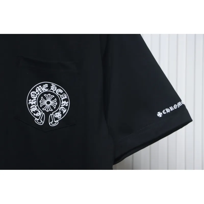 Chrome Hearts Horseshoe Logo Pocket T-Shirt Black