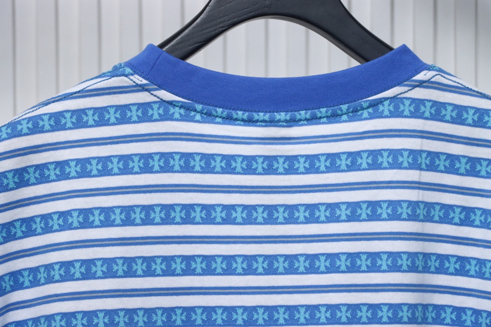 Chrome Hearts Mars Striped Cross T-Shirt Blue