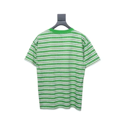 Chrome Hearts Mars Striped Cross T-Shirt Green 02