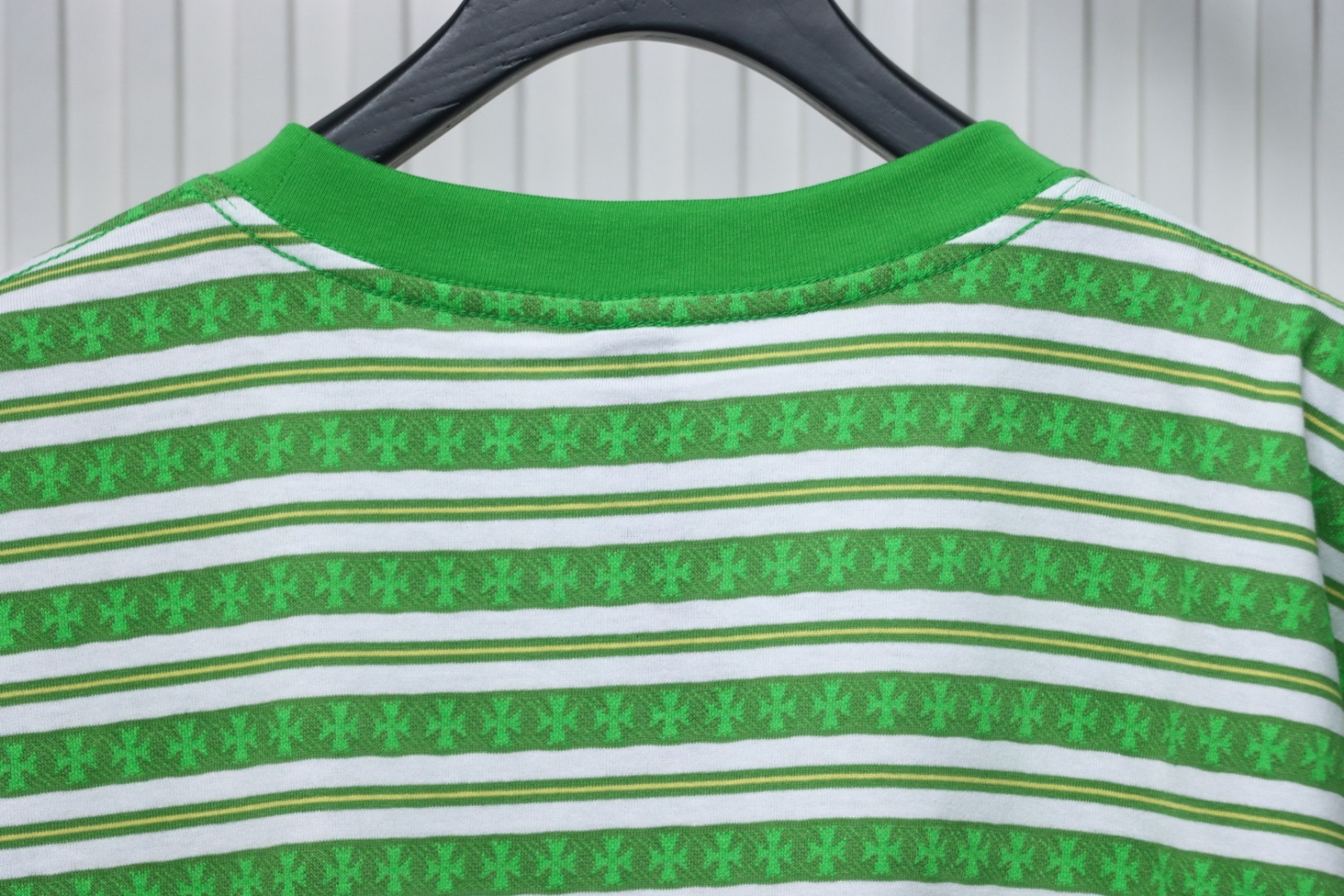 Chrome Hearts Mars Striped Cross T-Shirt Green