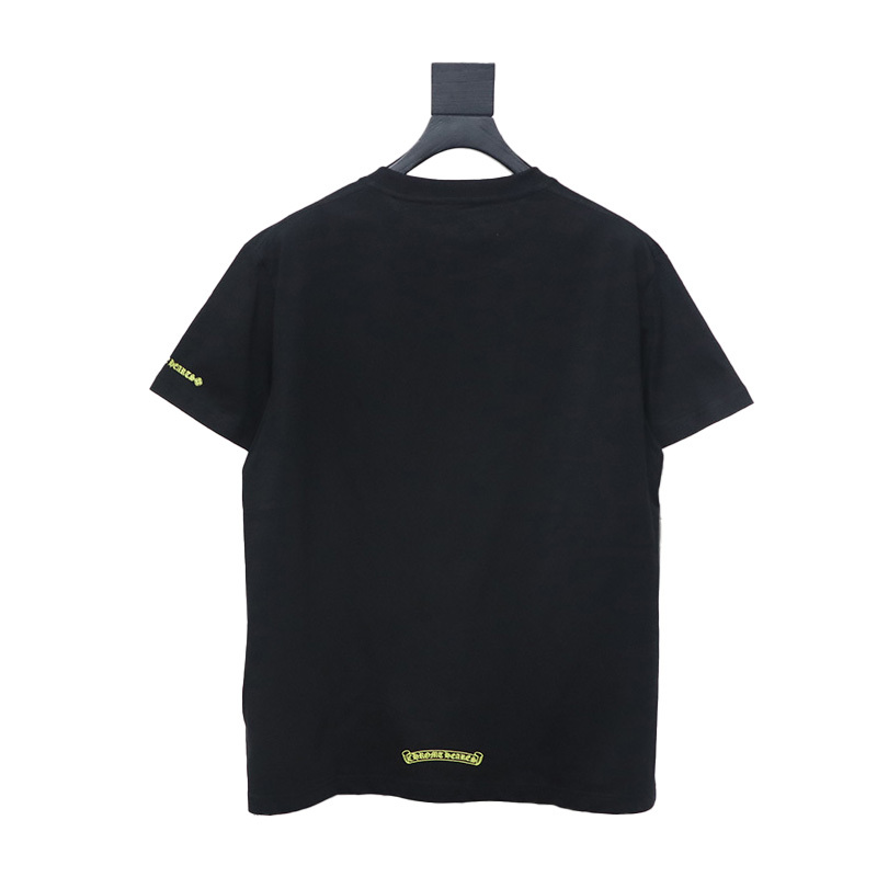 Coco Shoes Chrome Hearts Yellow Neon Neck Logo Script T-Shirt