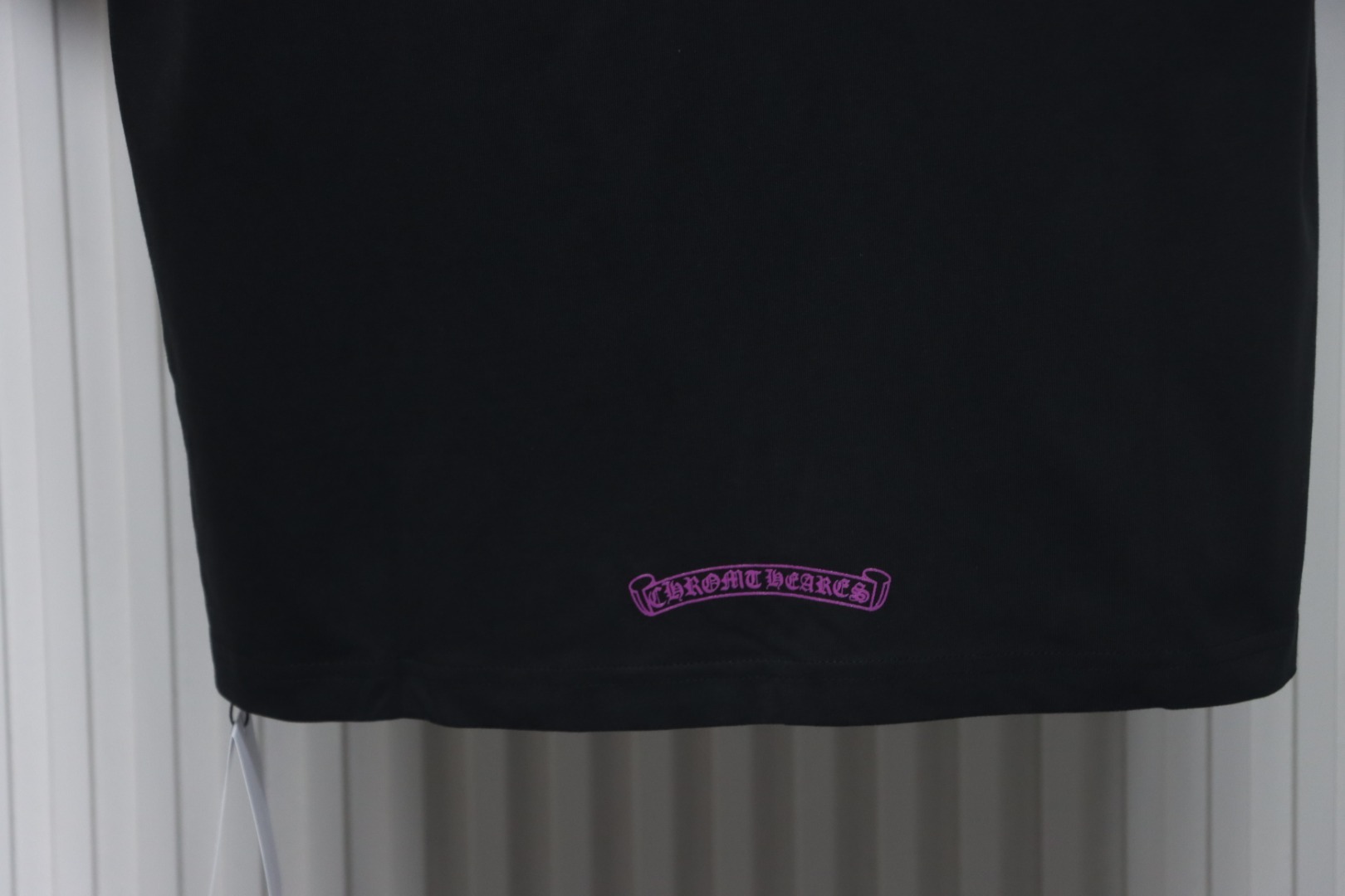Chrome Hearts Purple Neon Neck Logo Script T-Shirt