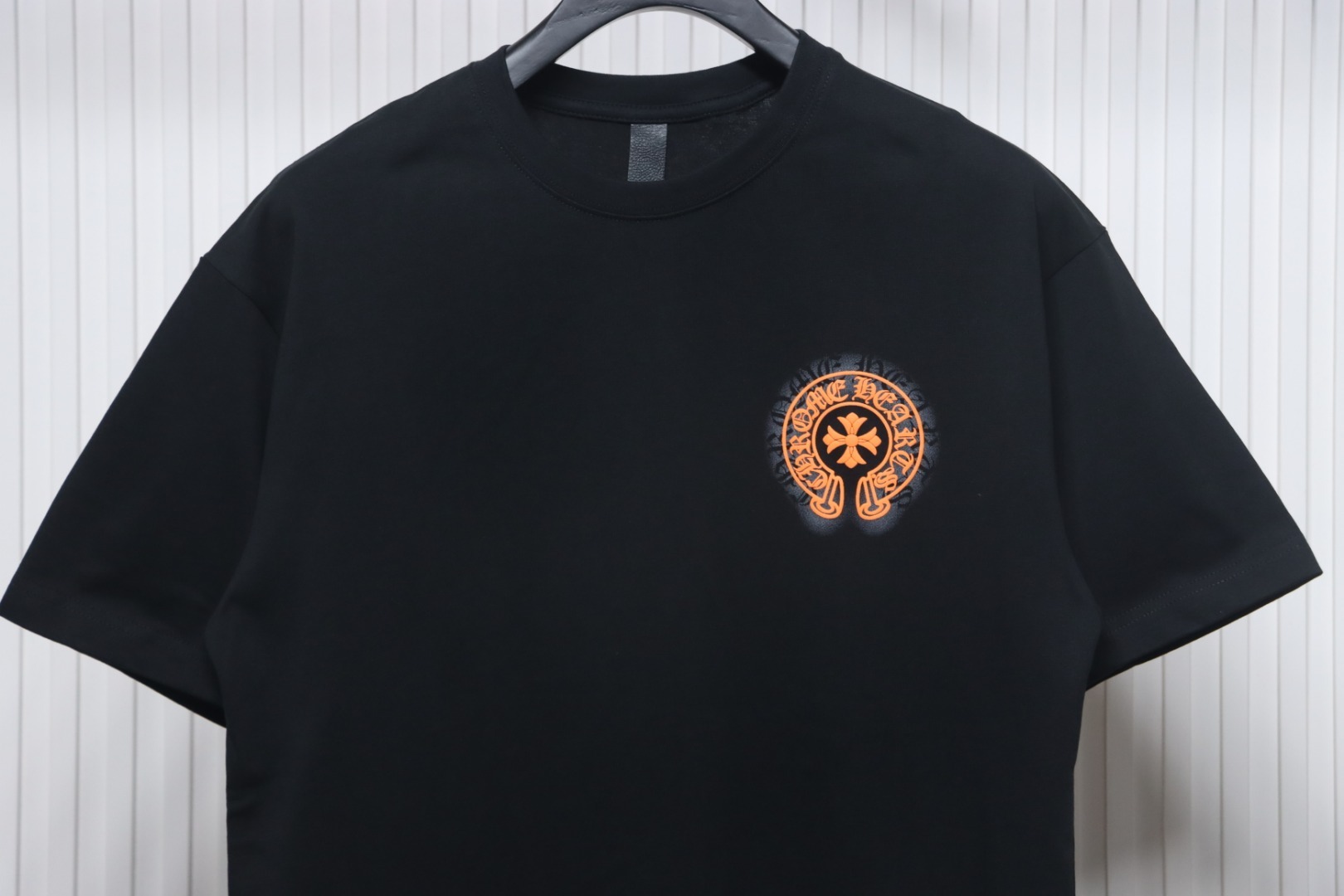 Coco Shoes Chrome Hearts Large Horseshoe Logo Print Back Orange