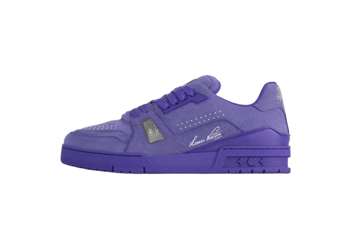 Coco Shoes Louis Vuitton Trainer Purple Rivet 1ADHAI