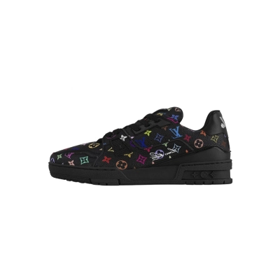 Coco Shoes Louis Vuitton x Takashi Murakami Trainer Black 1AHEKZ 01