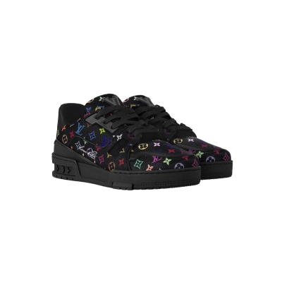 Coco Shoes Louis Vuitton x Takashi Murakami Trainer Black 1AHEKZ 02