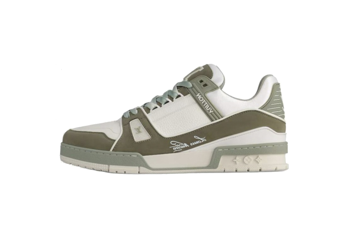 Coco Shoes Louis Vuitton Trainer Frosted Green 1ADHC9