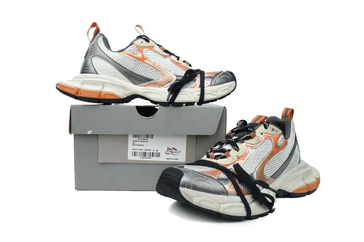 Coco Shoes Balenciaga 3XL Sneaker White Grey Orange 749280W3XGM5140
