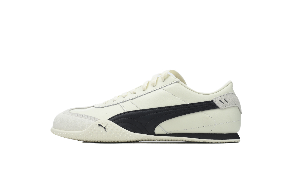 Coco Shoes Puma Bella UT Leather White Black 402186-01