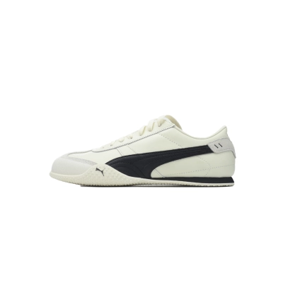 Coco Shoes Puma Bella UT Leather White Black 402186-01 01