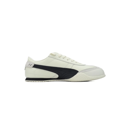 Coco Shoes Puma Bella UT Leather White Black 402186-01 02