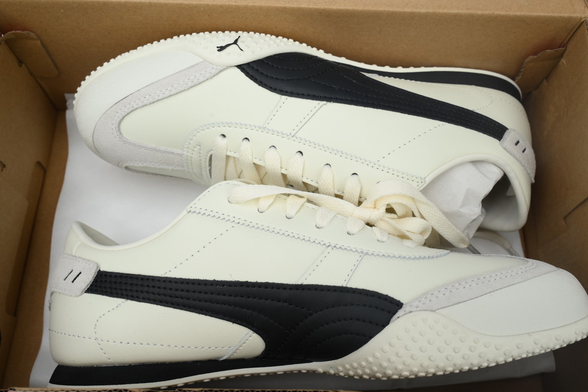 Coco Shoes Puma Bella UT Leather White Black 402186-01