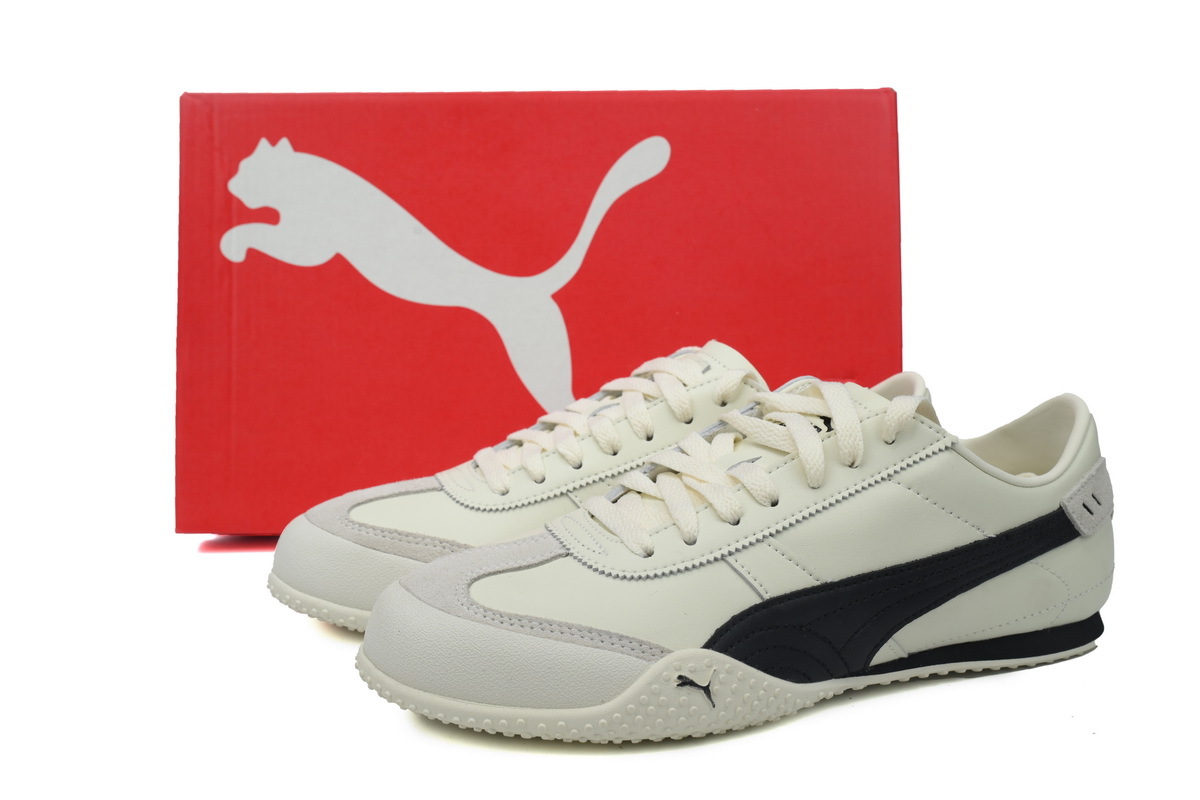 Coco Shoes Puma Bella UT Leather White Black 402186-01