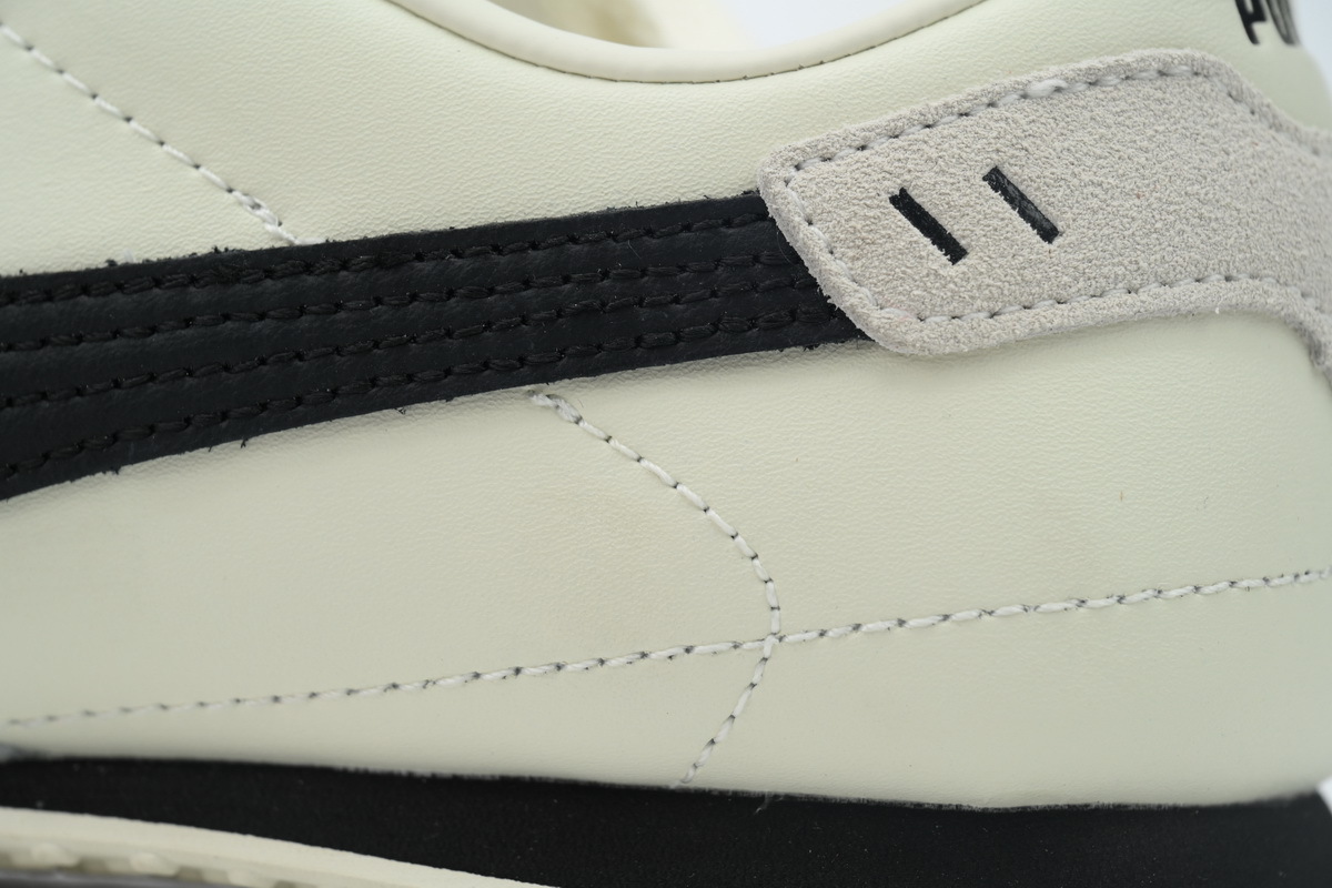 Coco Shoes Puma Bella UT Leather White Black 402186-01