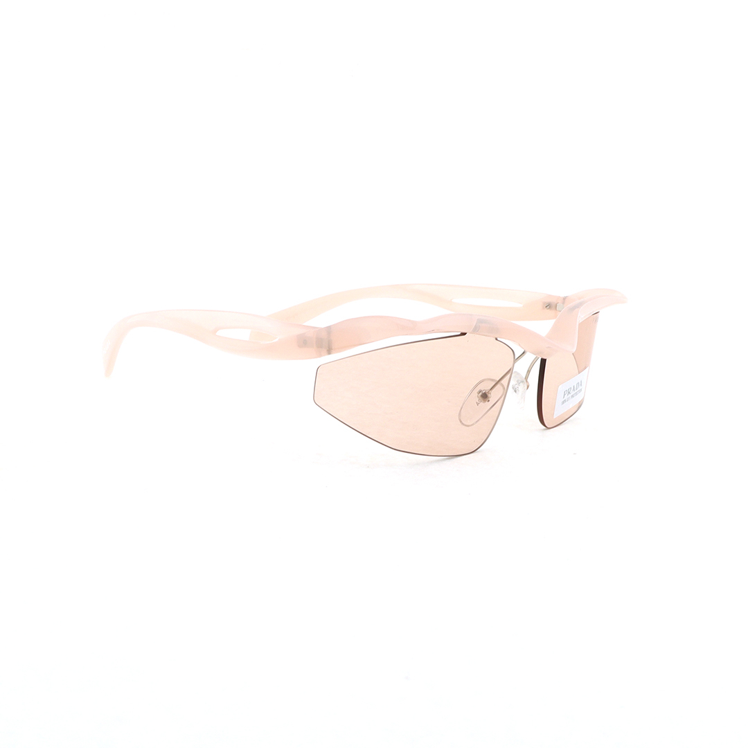 Prada Rectangular Acetate Frameless Sunglasses Pink SPRA25