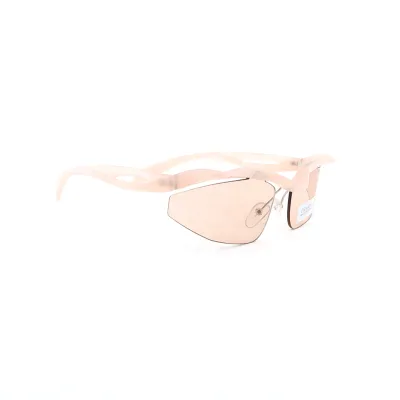 Prada Rectangular Acetate Frameless Sunglasses Pink SPRA25 02
