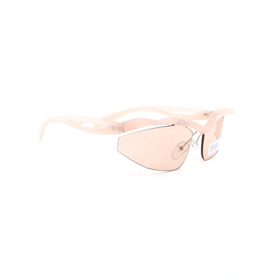 Prada Rectangular Acetate Frameless Sunglasses Pink SPRA25 02