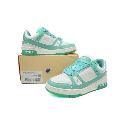 Coco Shoes Louis Vuitton Trainer Green White 1A8KBS 02