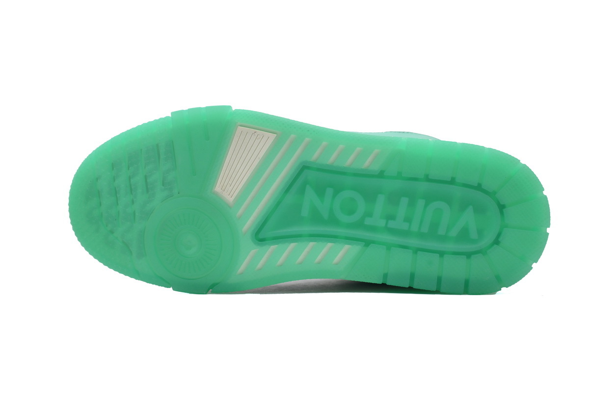 Coco Shoes Louis Vuitton Trainer Green White 1A8KBS