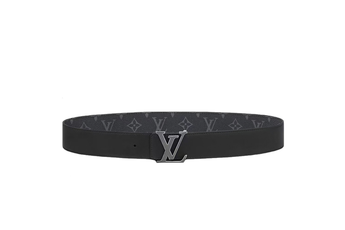 Louis Vuitton LV Initials Reversible Belt Silver Gray M9043