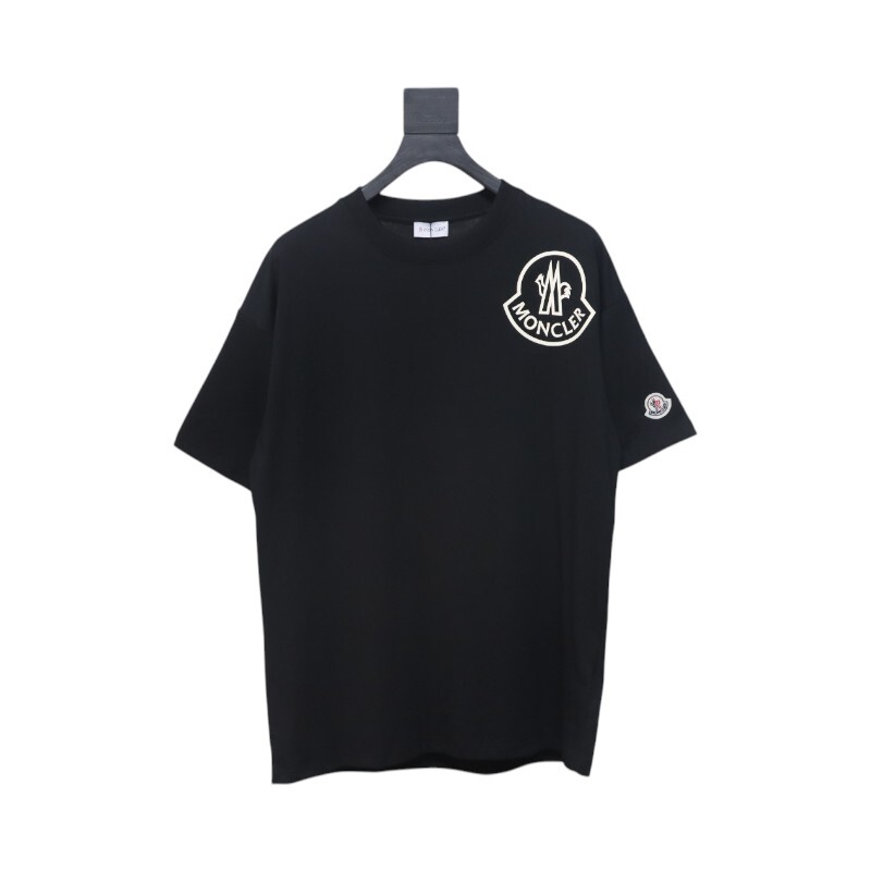 Moncler Laminated Logo T-Shirt Black
