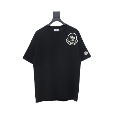 Moncler Laminated Logo T-Shirt Black 01