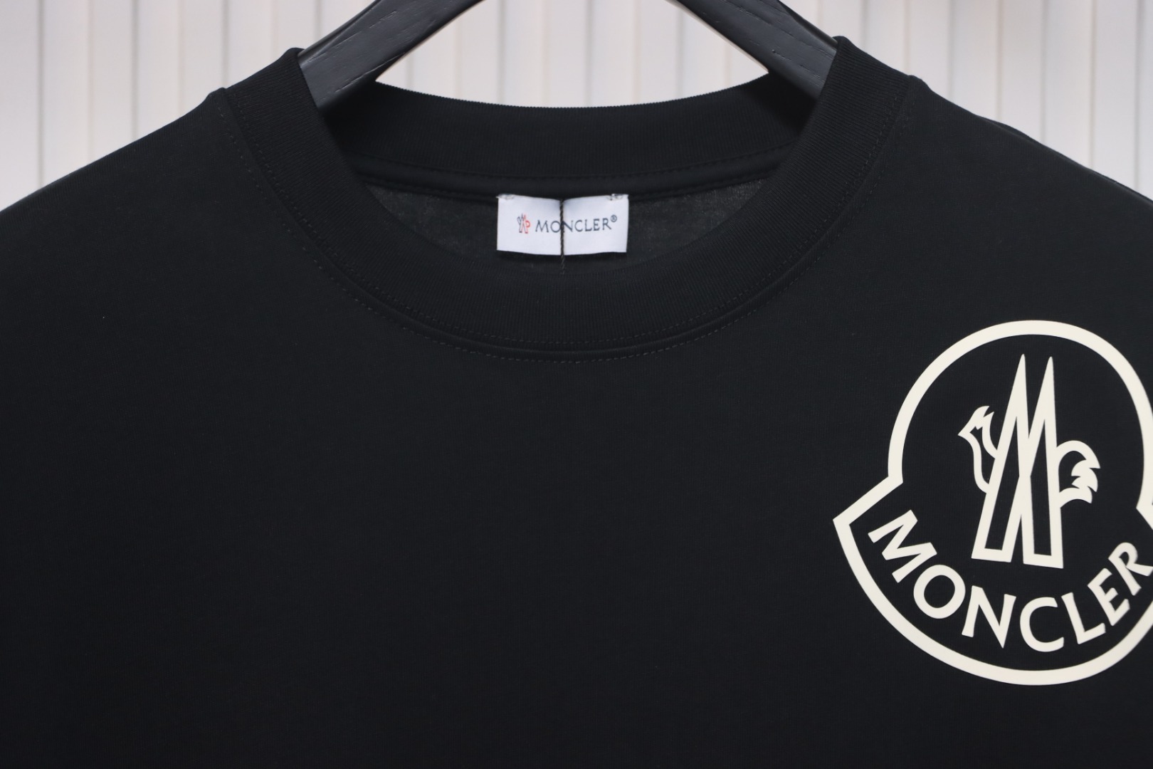 Moncler Laminated Logo T-Shirt Black