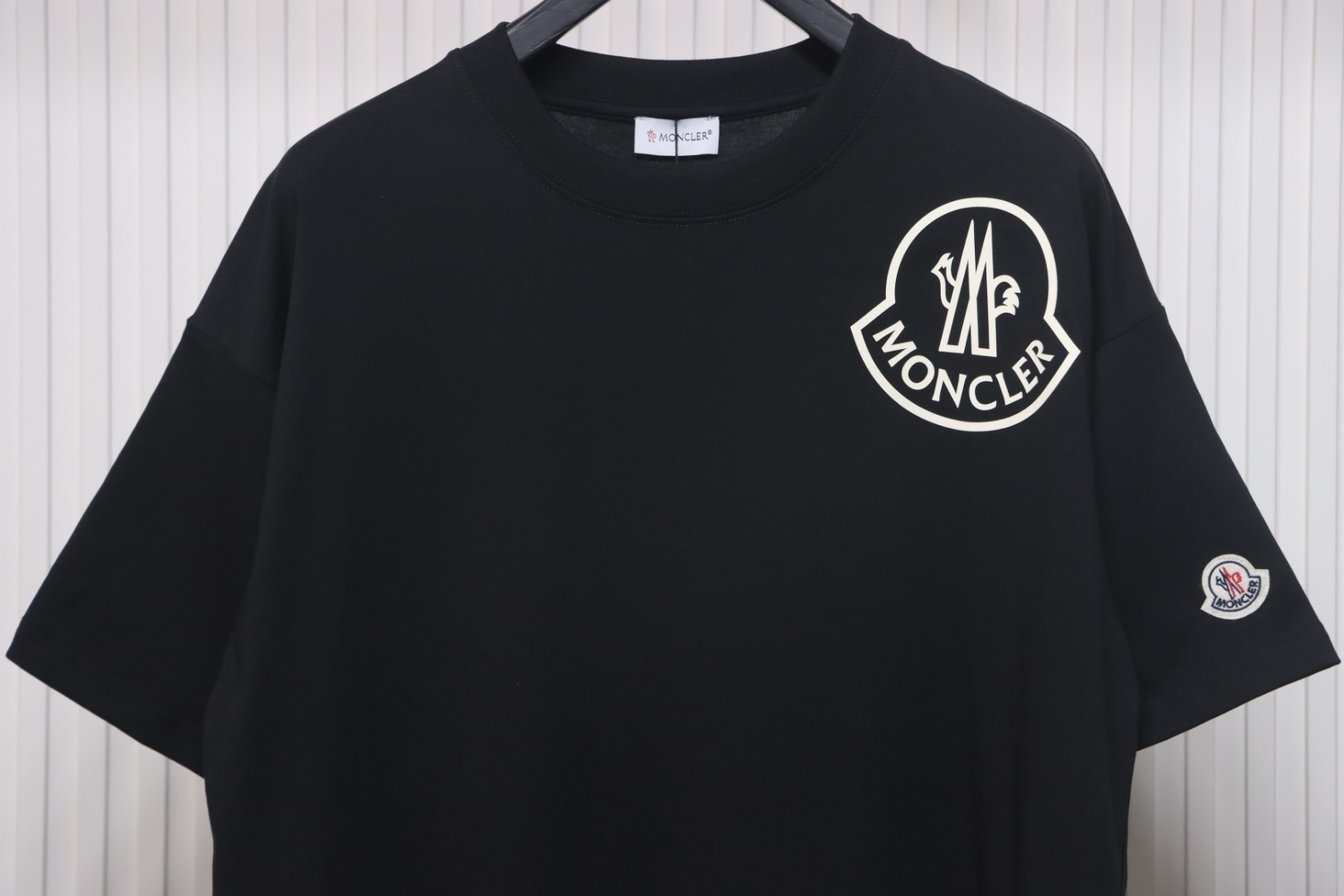 Moncler Laminated Logo T-Shirt Black