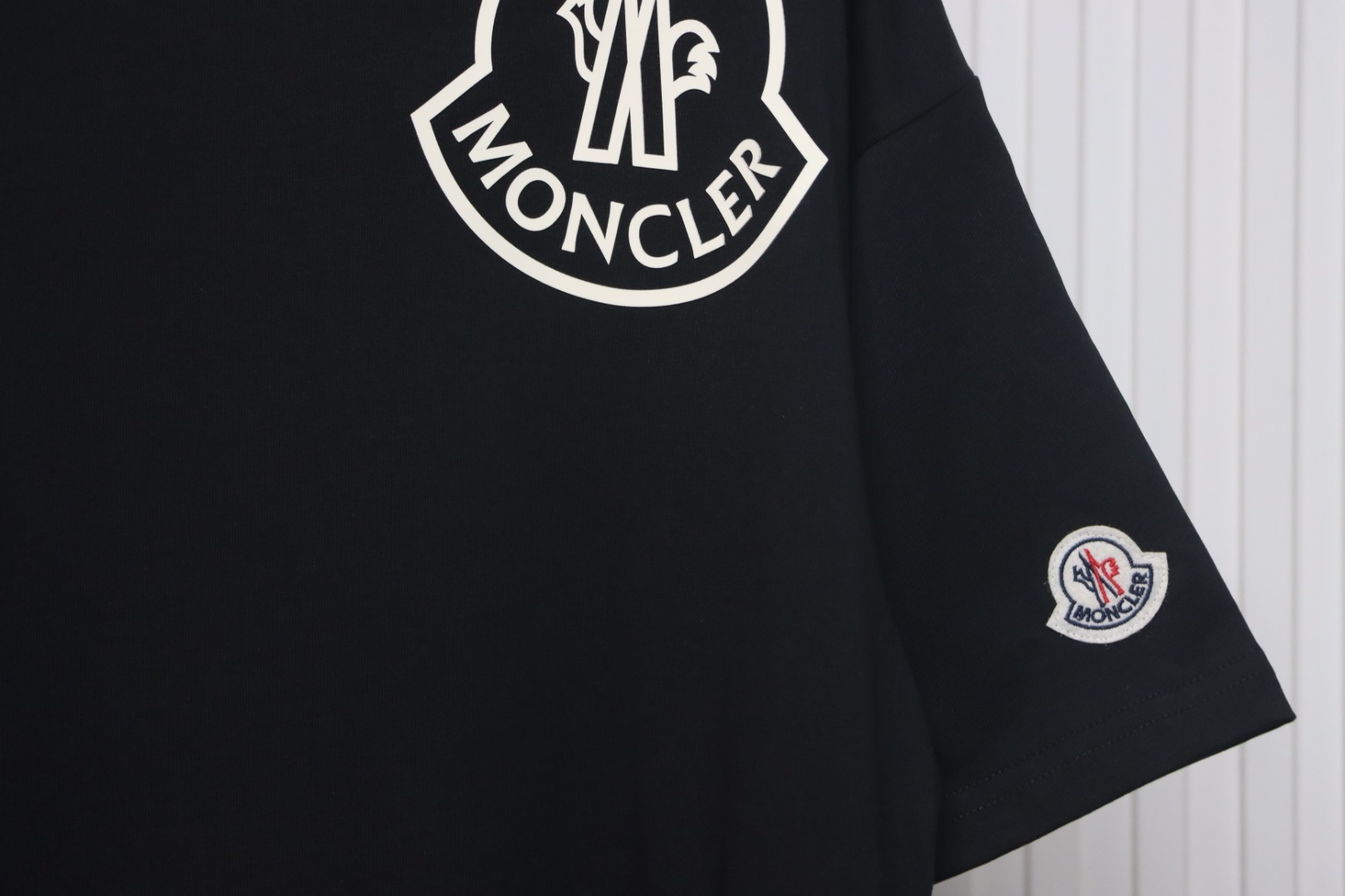 Moncler Laminated Logo T-Shirt Black