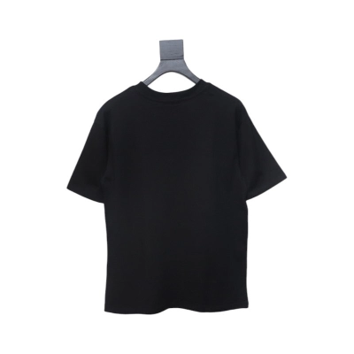 Moncler Enfant Logo Print Cotton T-shirt Black 02