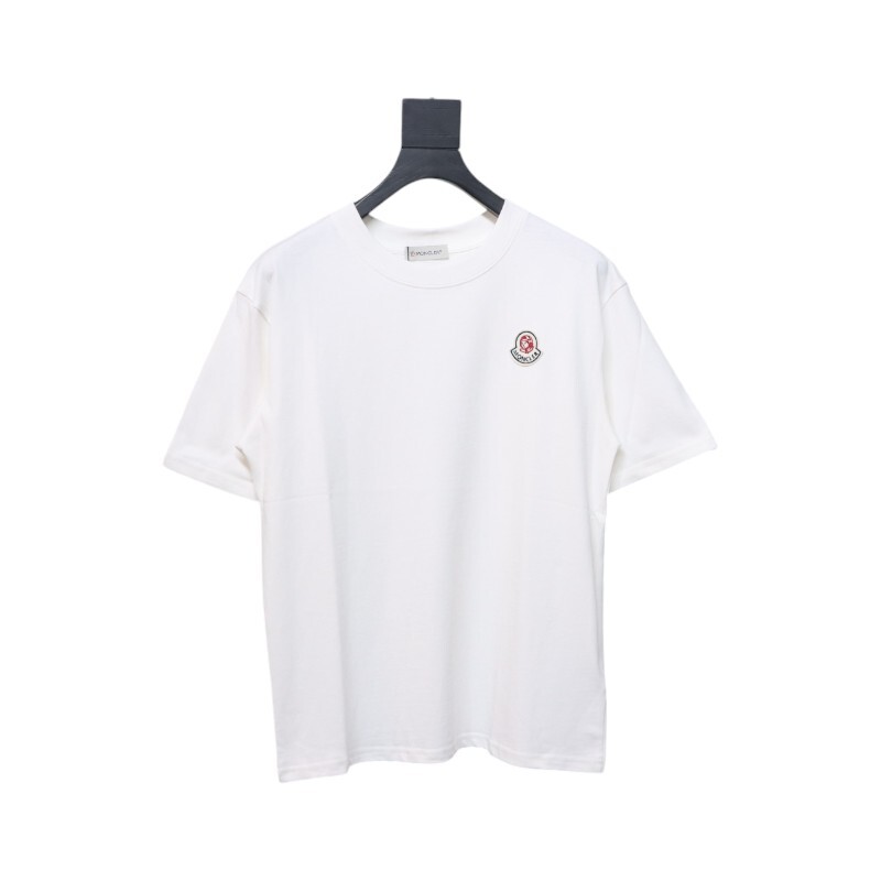 Moncler Enfant Logo Print Cotton T-shirt White