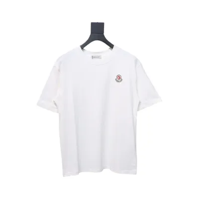 Moncler Enfant Logo Print Cotton T-shirt White 01