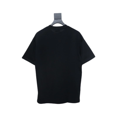 Moncler Embroidered Logo Cotton T-shirt Black 02