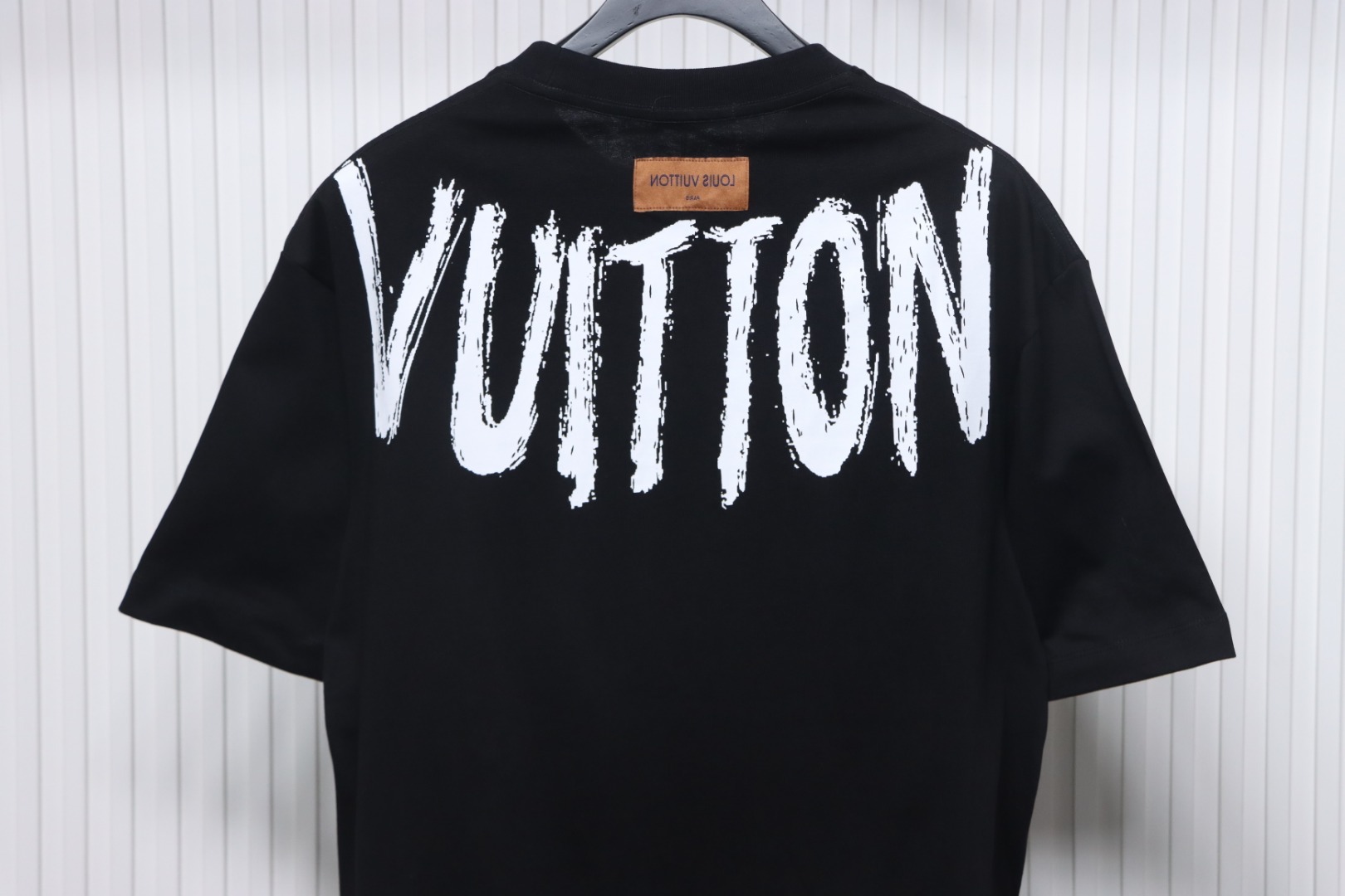 Coco Shoes Louis Vuitton Graffiti Lettering Embroidered Logo T-shirt Black