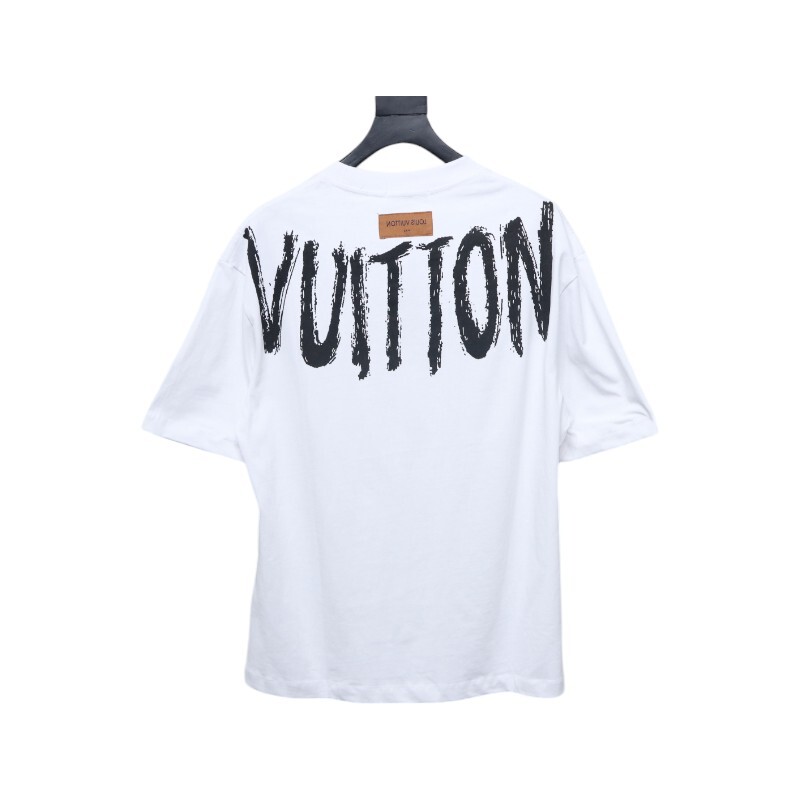 Louis Vuitton Graffiti Lettering Embroidered Logo T-shirt White