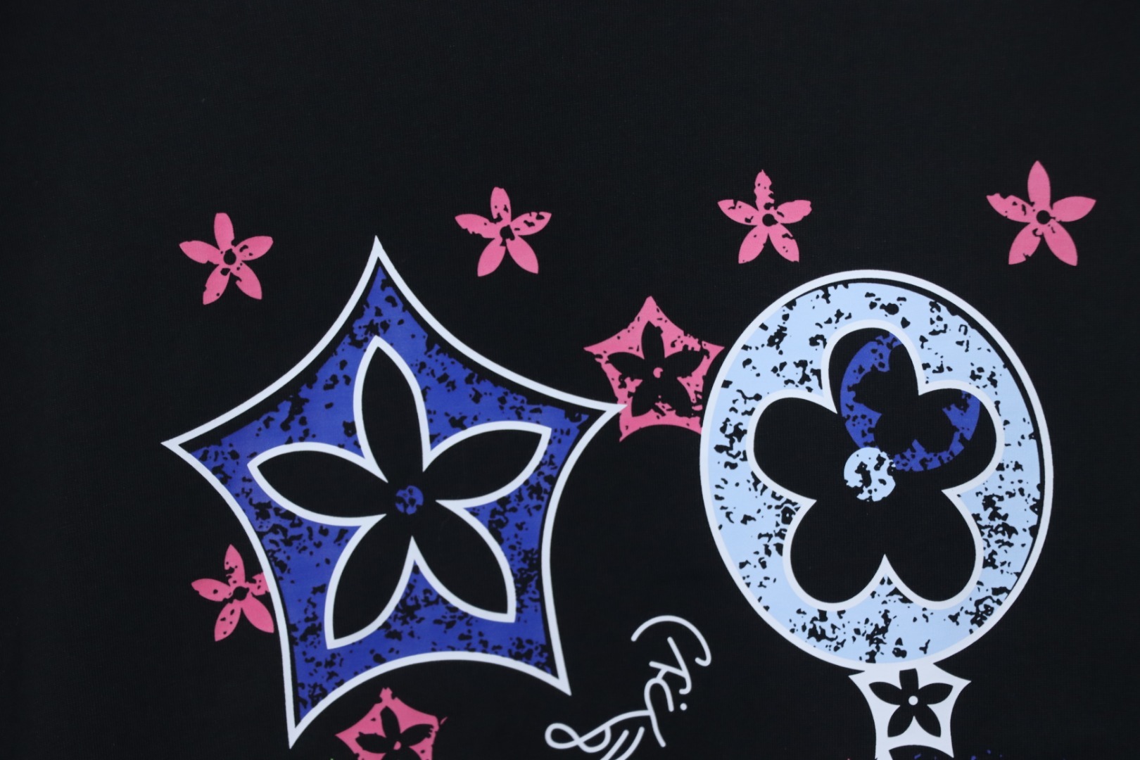 Louis Vuitton Flower Logo T-shirt Black