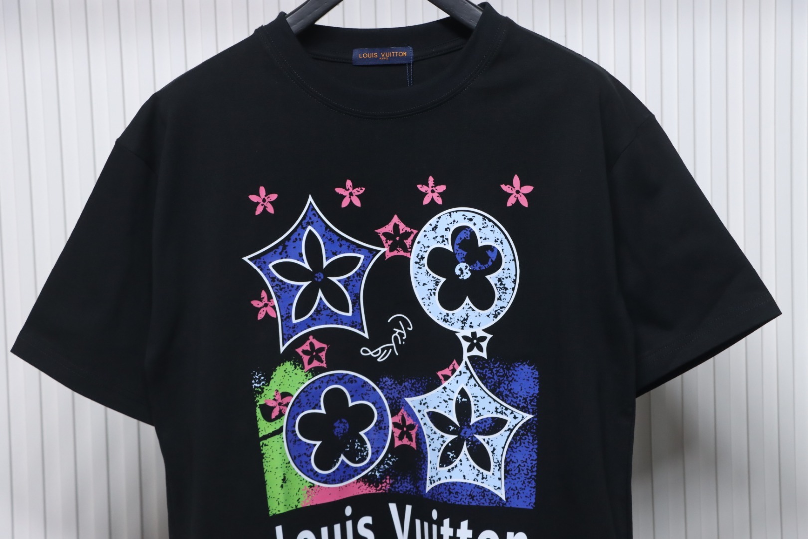 Louis Vuitton Flower Logo T-shirt Black