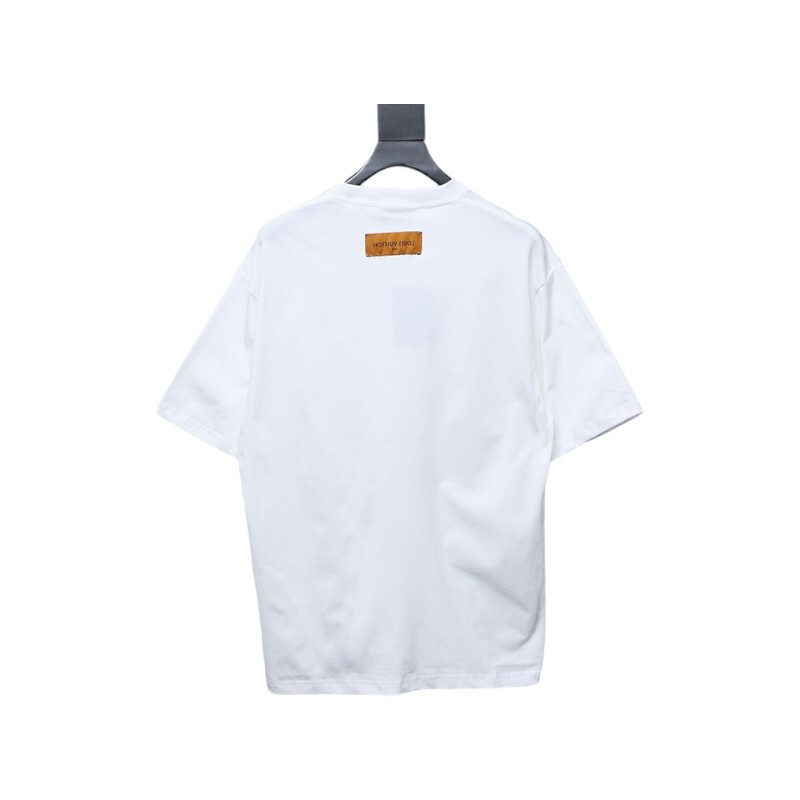 Louis Vuitton Graffiti Hand-painted Logo T-shirt White