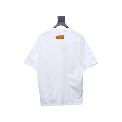 Louis Vuitton Graffiti Hand-painted Logo T-shirt White 02