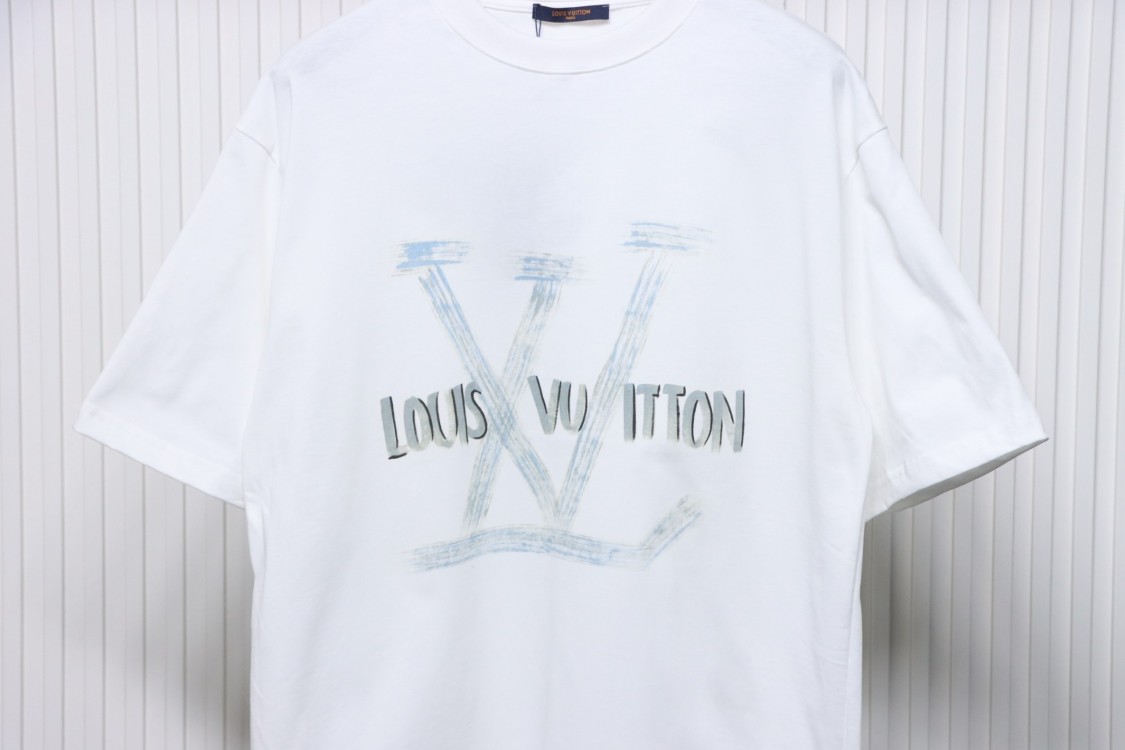 Louis Vuitton Graffiti Hand-painted Logo T-shirt White