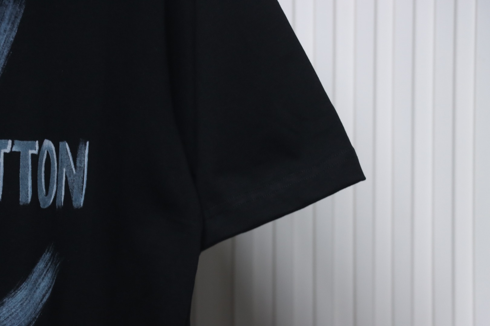 Louis Vuitton Graffiti Hand-painted Logo T-shirt Black