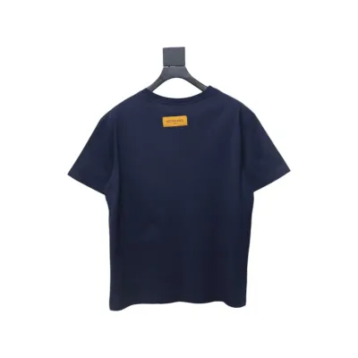 Louis Vuitton Map Graffiti Cotton Short-Sleeved Crewneck Blue 02