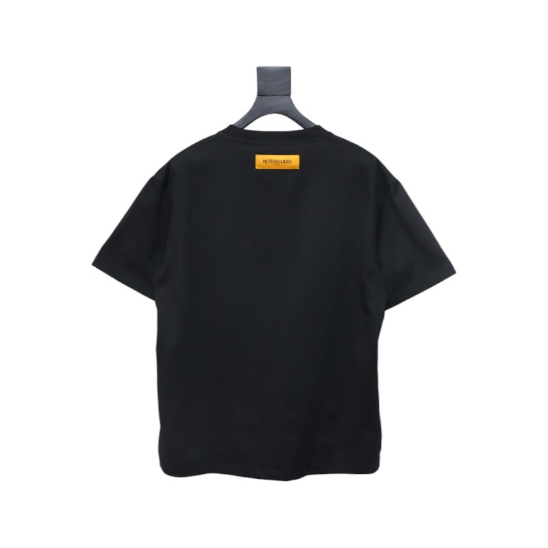 Louis Vuitton Lettering Print Logo T-shirt Black