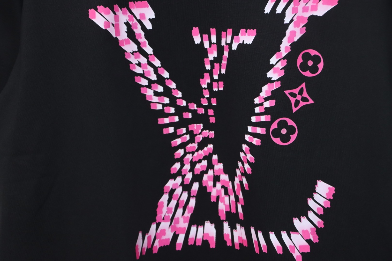 Louis Vuitton Lettering Print Logo T-shirt Black