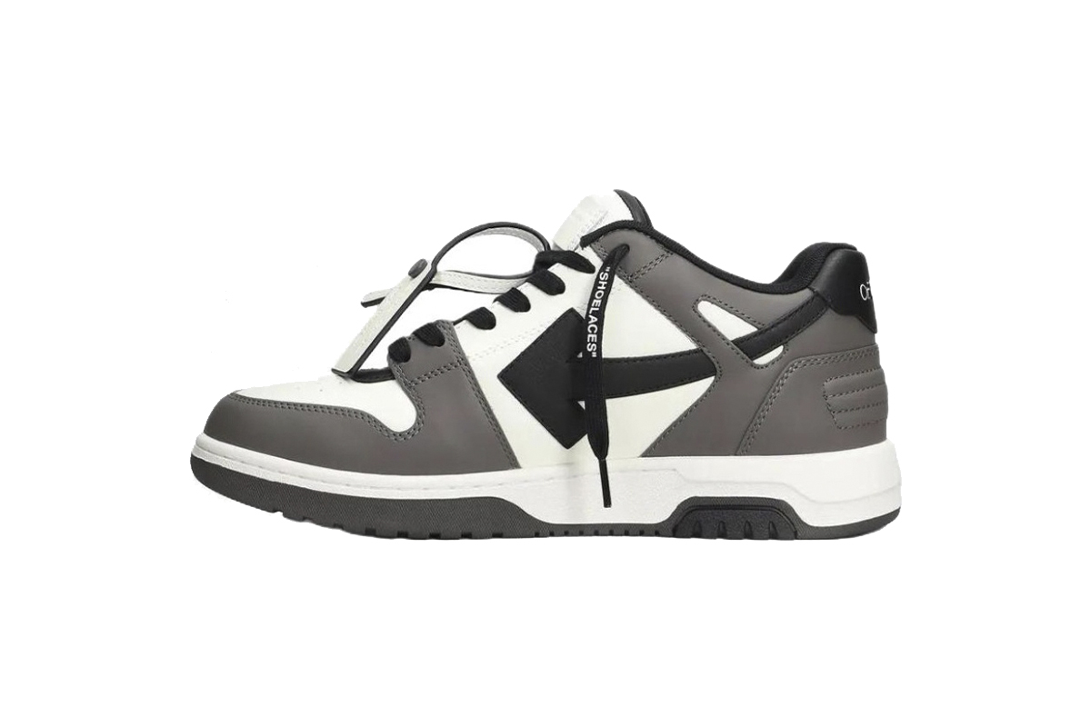 Off-White Out Of Office OOO Low Tops Dark Gray Black OMIA189C99LEA0130710