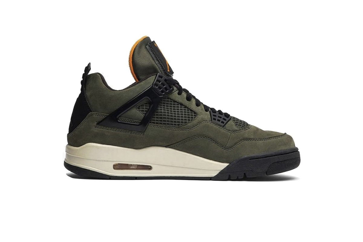 Coco Shoes Air Jordan 4 Retro x Undefeated Olive Green IB1854-200