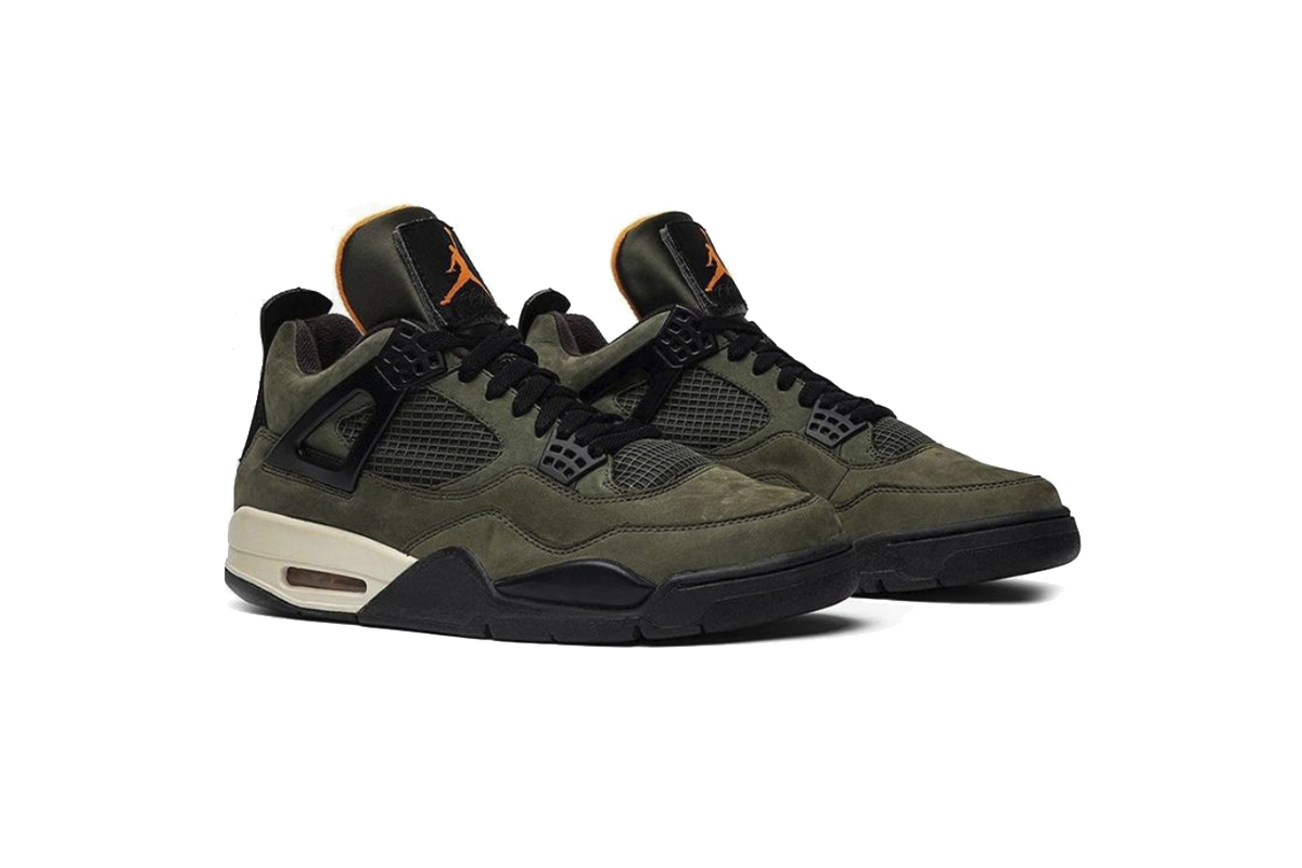Coco Shoes Air Jordan 4 Retro x Undefeated Olive Green IB1854-200