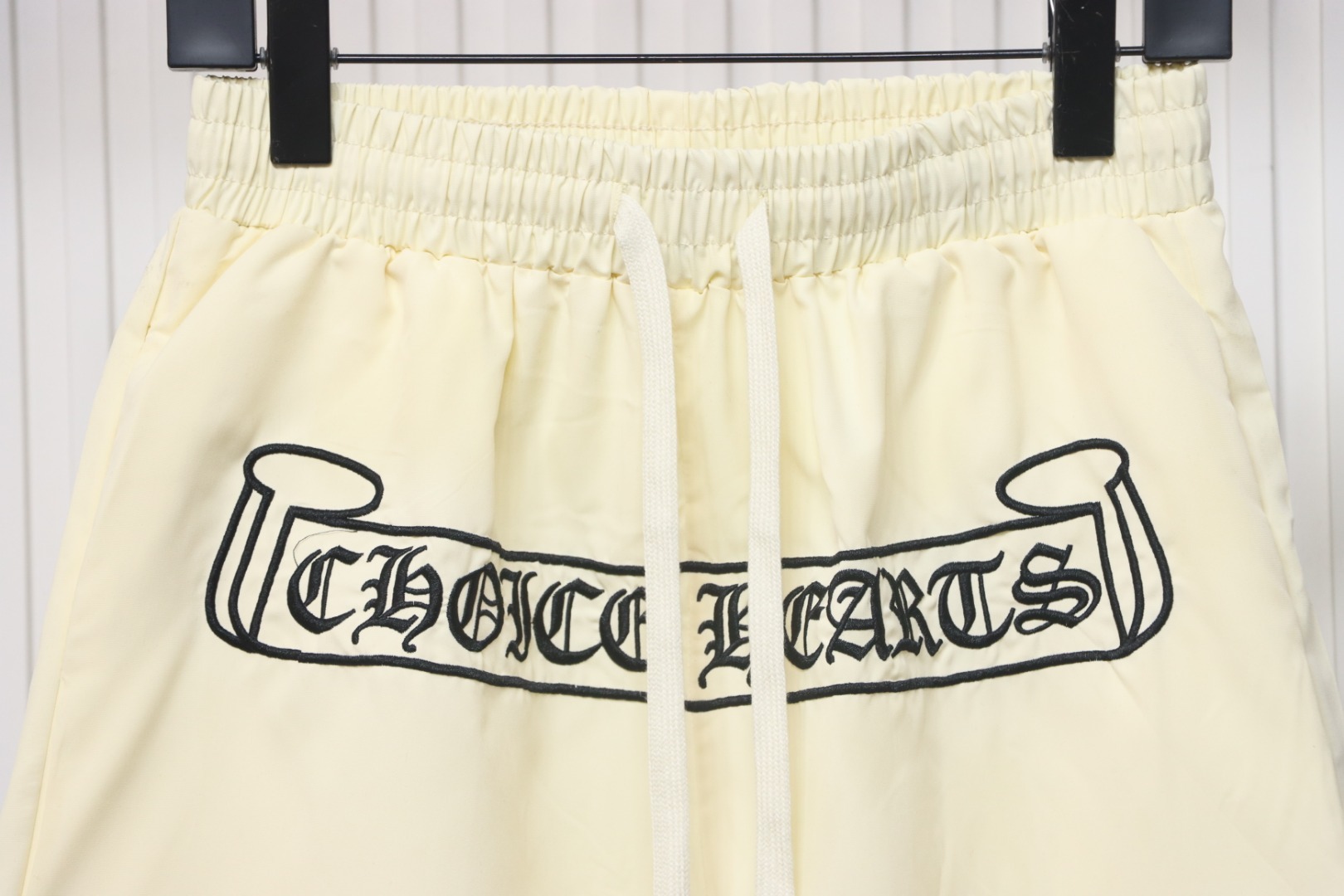 Chrome Hearts Sanskrit Embroidery Shorts Cream